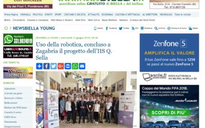 13 giugno 2018 – Biellanews: Uso della robotica, concluso a Zagabria il progetto dell’IIS Q. Sella