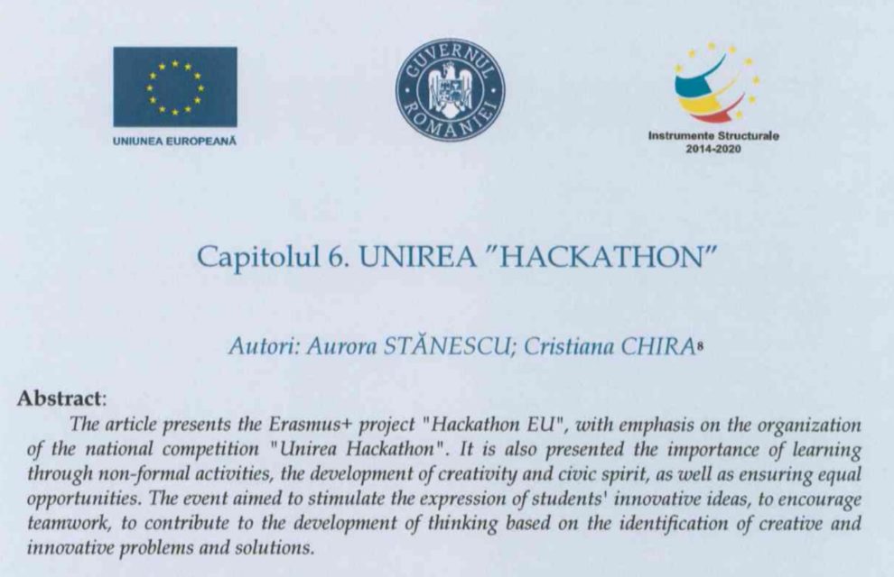 Article: Unirea Hackathon – Romania